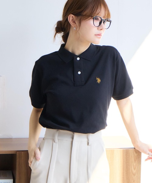 U.S. POLO ASSN.（ユーエスポロアッスン）の「【U.S. POLO ASSN./ユーエスポロアッスン】ワンポイントポニー刺繍 TC鹿の子 半袖ポロシャツ（ポロシャツ・メンズ・ホワイト/ネイビー/ブラック/ダークグリーン/杢グレー/スミクロ/ネイビー系1/ブラック系1/ネイビー系3/ブラック系2/ネイビー系2・M/L/LL/S）」の17枚目の写真