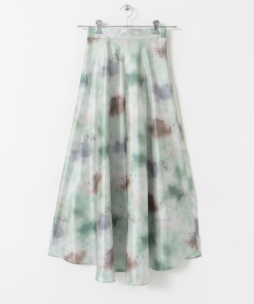 SENSE OF PLACE by URBAN RESEARCH（センスオブプレイスバイアーバンリサーチ）の「ボカシプリントロングスカート（スカート・レディース・ブルー/ブラック/グリーン・SMALL/MEDIUM）」の15枚目の写真