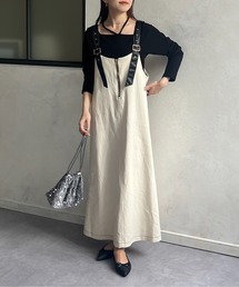 ベルトショルダージップジャンスカ