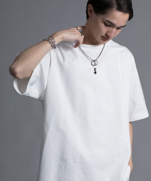 aimoha（アイモハ）の「【aimoha neo】HEAVY COTTON POKER T-SHIRT（Tシャツ/カットソー・メンズ・ブラック/パープル/ホワイト・LARGE/X-LARGE/XX-LARGE/XXX-LARGE）」の2枚目の写真