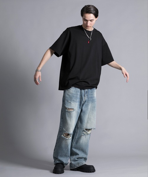 aimoha（アイモハ）の「【aimoha neo】HEAVY COTTON POKER T-SHIRT（Tシャツ/カットソー・メンズ・ブラック/パープル/ホワイト・LARGE/X-LARGE/XX-LARGE/XXX-LARGE）」の10枚目の写真