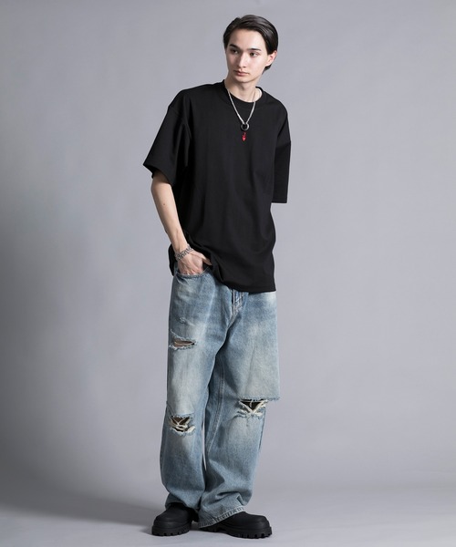 aimoha（アイモハ）の「【aimoha neo】HEAVY COTTON POKER T-SHIRT（Tシャツ/カットソー・メンズ・ブラック/パープル/ホワイト・LARGE/X-LARGE/XX-LARGE/XXX-LARGE）」の13枚目の写真