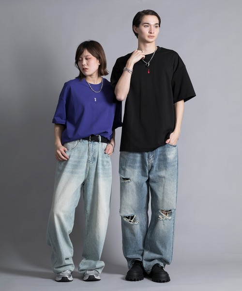 aimoha（アイモハ）の「【aimoha neo】HEAVY COTTON POKER T-SHIRT（Tシャツ/カットソー・メンズ・ブラック/パープル/ホワイト・LARGE/X-LARGE/XX-LARGE/XXX-LARGE）」の14枚目の写真