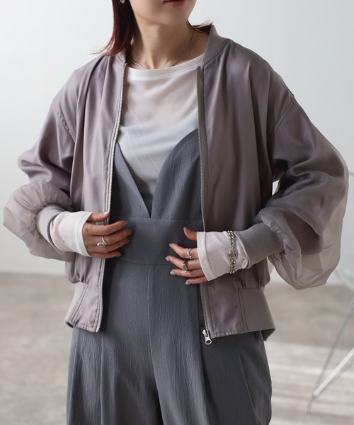 【u♡】【新品】Maison de dolce. オーガンジーブルゾン maison de Dolce. ♡ オーガンジーブルゾン