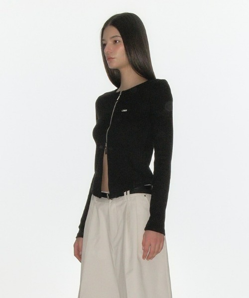 CRANK（クランク）の「韓国ブランド CRANK クランク RIBBED ZIPPER