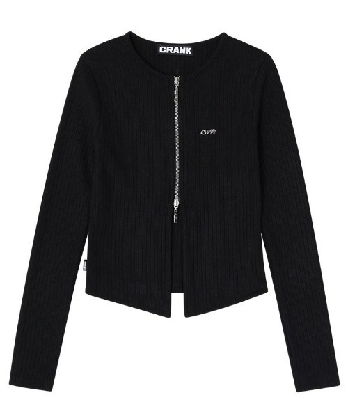 CRANK（クランク）の「韓国ブランド CRANK クランク RIBBED ZIPPER
