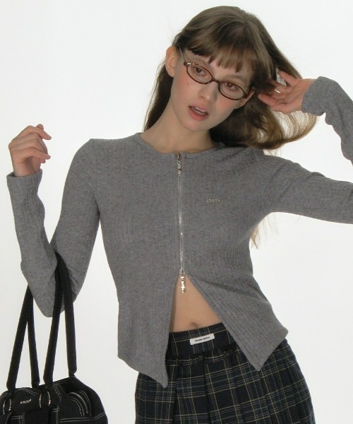 CRANK（クランク）の「韓国ブランド CRANK クランク RIBBED ZIPPER