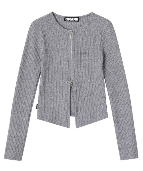 CRANK（クランク）の「韓国ブランド CRANK クランク RIBBED ZIPPER