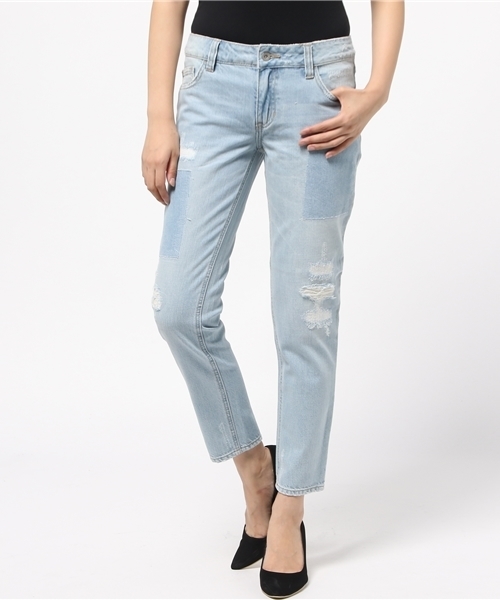 DouDou(ドゥドゥ)の「【DouDou】パッチワーククラッシュデニム(デニムパンツ・レディース・ブルー/インディゴブルー・36/38)」の17枚目の写真