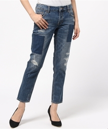 DouDou | 【DouDou】パッチワーククラッシュデニム(デニムパンツ)