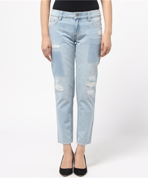 DouDou(ドゥドゥ)の「【DouDou】パッチワーククラッシュデニム(デニムパンツ・レディース・ブルー/インディゴブルー・36/38)」の13枚目の写真