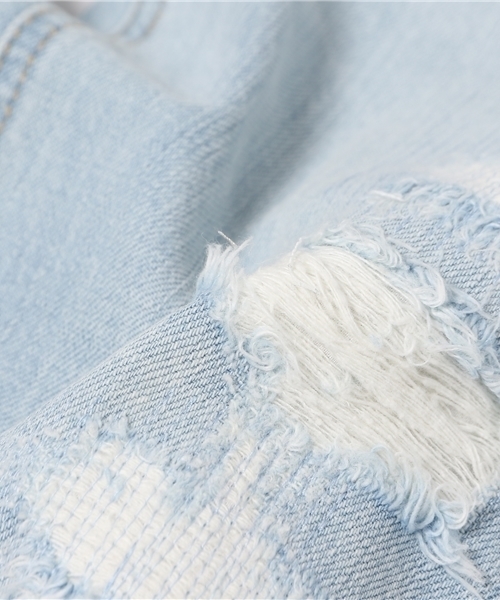 DouDou(ドゥドゥ)の「【DouDou】パッチワーククラッシュデニム(デニムパンツ・レディース・ブルー/インディゴブルー・36/38)」の6枚目の写真