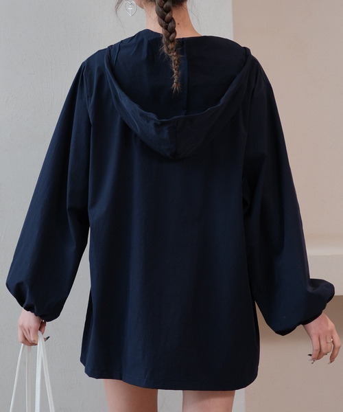TeddyShop(テディショップ)の「【UVカット率 99%/UPF50+/接触冷感/軽量】レディース水着 長袖フード付きシャツパーカー風ラッシュガードパーカー 水陸両用(パーカー・レディース・ブラウン/カーキ/ネイビー/ベージュ/ブラック/グレー・L/M)」の12枚目の写真