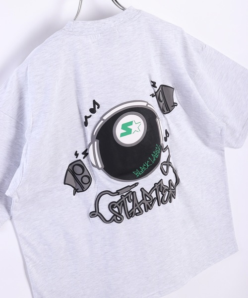 STARTER（スターター）の「STARTER BLACK LABEL プリント半袖Ｔシャツ ヘッドフォン・惑星（Tシャツ/カットソー・メンズ・スミクロ/グリーン/ホワイト/パープル/ホワイト系その他/ブラック・XL/M/L）」の9枚目の写真