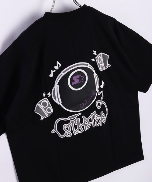 STARTER（スターター）の「STARTER BLACK LABEL プリント半袖Ｔシャツ ヘッドフォン・惑星（Tシャツ/カットソー・メンズ・スミクロ/グリーン/ホワイト/パープル/ホワイト系その他/ブラック・XL/M/L）」の22枚目の写真