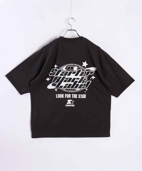 STARTER BLACK LABEL プリント半袖Tシャツ ヘッドフォン・惑星（T