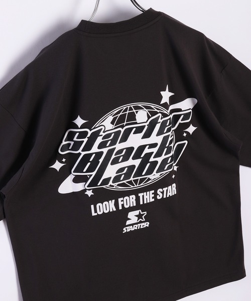 STARTER BLACK LABEL プリント半袖Tシャツ ヘッドフォン・惑星