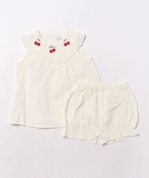 HAKKA BABY | [ベビー]さくらんぼ刺繍ローンレースチュニックパンツセット(Tシャツ/カットソー)