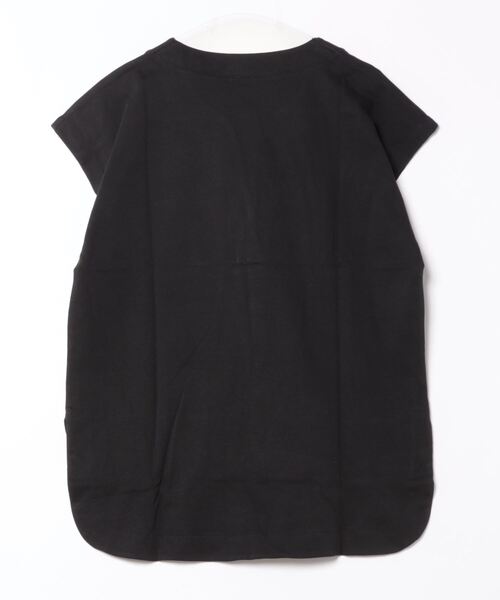 ANOTHER S（アナザーエス）の「綿100%Vネック半袖プルオーバー（Tシャツ/カットソー・レディース・アイボリー/グレー/ブラック・M）」の4枚目の写真