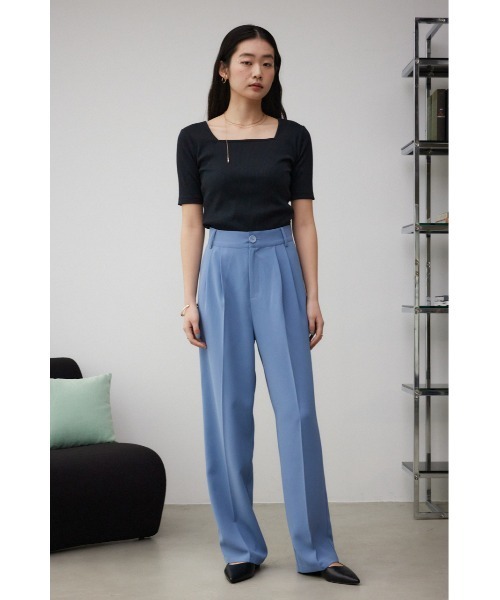 AZUL by moussy(アズールバイマウジー)の「2WAYリブトップス(Tシャツ/カットソー・レディース・オフホワイト/グレー/ブラック・SMALL/MEDIUM)」の18枚目の写真