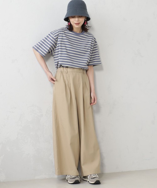 FOUND GOOD(ファウンドグッド)の「タックバギーパンツ(その他パンツ・レディース・アイボリー/ベージュ/ブラック/グリーン系8/ブルー系5・S/M/L)」の2枚目の写真