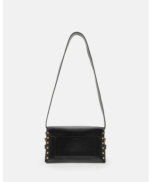 オールセインツ　ミロ　ターンロック レザー サッチェルバッグ　ワンショルダー　黒 MIRO TURN LOCK LEATHER SATCHEL BAG | MIRO ターン ロック レザー