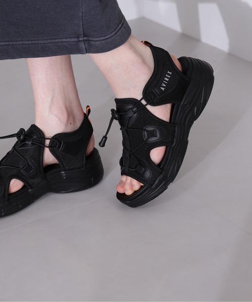 AVIREX（アヴィレックス）の「【直営店限定】SPORTY SANDAL/スポーティーサンダル（サンダル・レディース・オリーブ/ホワイト/ブラック・24/23/25）」の12枚目の写真