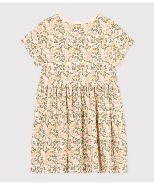 PETIT BATEAU（プチバトー）の「チュビックフラワープリントワンピース（ワンピース・キッズ・ホワイト系その他・3YEAR/4YEAR/5YEAR）」の2枚目の写真
