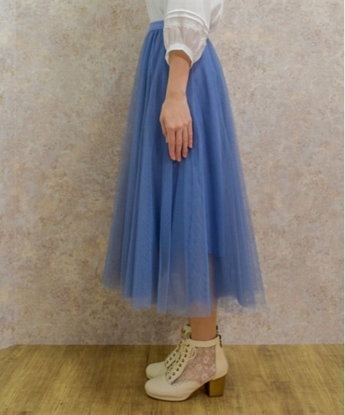axes femme（アクシーズファム）の「ロングチュールスカート（スカート・レディース・ブルー/ブラック/ホワイト/ラベンダー/ミント/レッド/カーキ・FREE）」の9枚目の写真