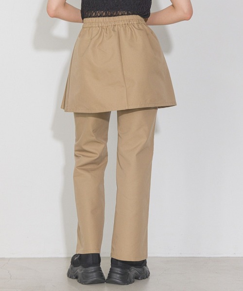 PAGEBOY（ページボーイ）の「2WAYチノレイヤードパンツ（チノパンツ・レディース・ベージュ/ブラック・FREE）」の12枚目の写真