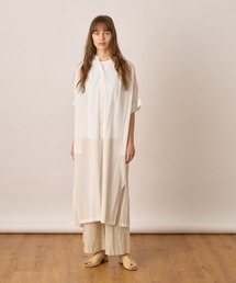 Allumer（アリュメール）の「コットンシアーギャザーワンピース（シャツワンピース）」