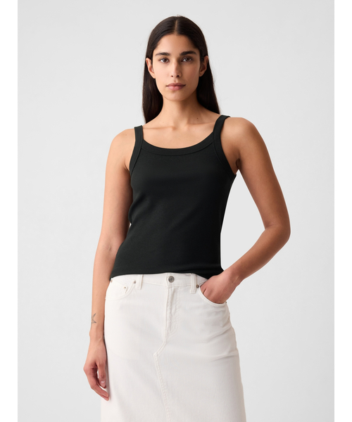 GAP(ギャップ)の「モダン リブ タンクトップ(タンクトップ・レディース・ホワイト/ブラック/ブラック系その他・M/S/XXS/XL/L/XS)」の3枚目の写真