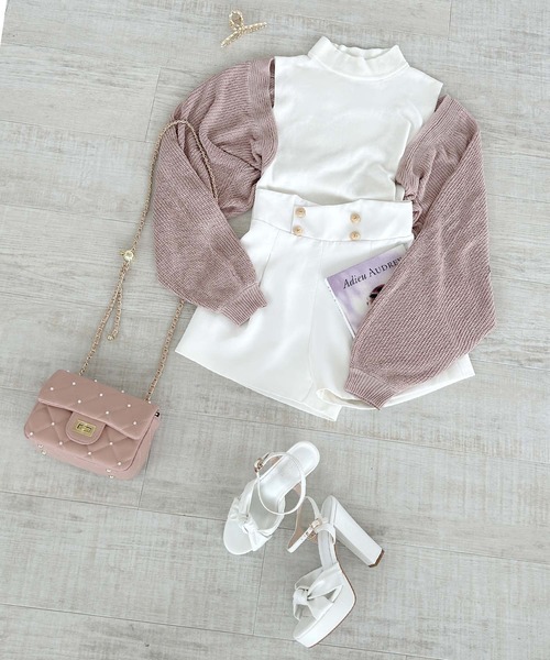 Julia Boutique（ジュリアブティック）の「ダブルボタンハイウエストショートパンツ/24048（その他パンツ・レディース・ブラック/ホワイト・ONE）」の18枚目の写真