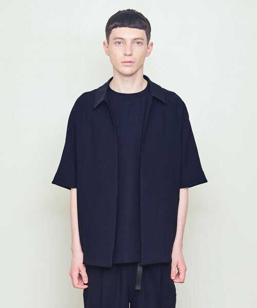 UNITED ARROWS & SONS by DAISUKE OBANA（ユナイテッドアローズアンドサンズバイダイスケオバナ）の「＜UNITED ARROWS & SONS by DAISUKE OBANA＞ Ⅰ D/SSL COACH SHIRTS/ショートスリーブシャツ（シャツ/ブラウス・メンズ・ネイビー/ブラック・L/M/S）」の9枚目の写真