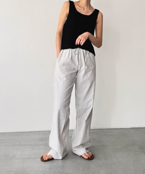 CANAL JEAN（キャナルジーン）の「El mar　ラウンドネックニットタンク（タンクトップ・レディース・ベージュ/アイボリー/ブラック・ONE SIZE）」の14枚目の写真