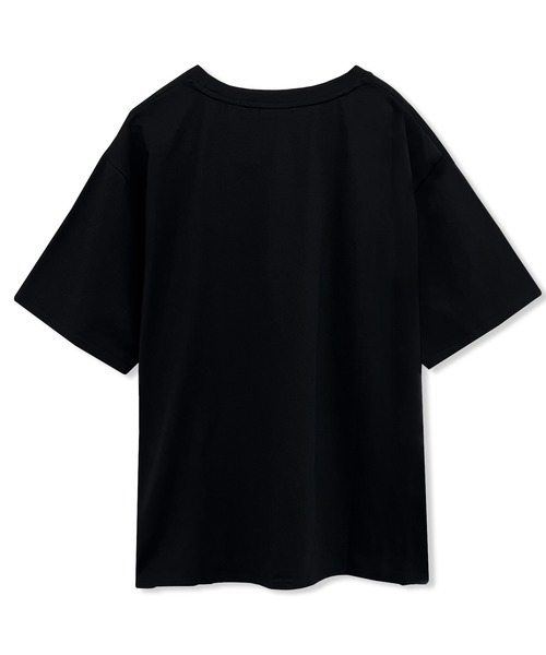 ANDGEEBEE（アンジービー）の「UNISEX デニムパッチTシャツ（Tシャツ/カットソー・レディース・グレー/ブラック・FREE）」の9枚目の写真