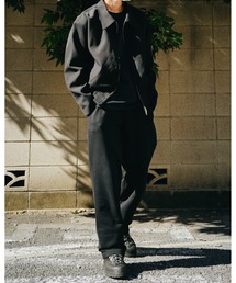 Noen クロップドラインブルゾン　ブラック Noen クロップドラインブルゾン ブラック