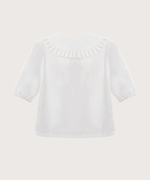 スイートカラー白シャツ Sweet Collar White Shirt（シャツ/ブラウス）｜LA POMME petit（ラポミ・プチ）