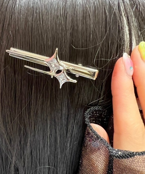 almo（アルモ）の「クロスダイヤスターヘアピン(BQ)（ヘアピン・レディース・シルバー・FREE）」の8枚目の写真