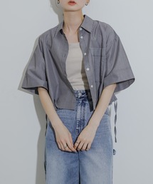 SENSE OF PLACE by URBAN RESEARCH | シャーリングクロップドシャツ(半袖)(シャツ/ブラウス)