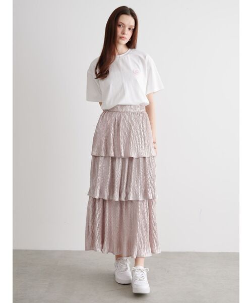CALNAMUR(カルナムール)の「グリッターティアードスカート(スカート・レディース・シルバー/ピンク/グリーン・SMALL/MEDIUM)」の7枚目の写真