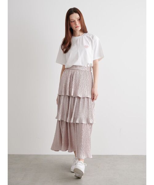 CALNAMUR(カルナムール)の「グリッターティアードスカート(スカート・レディース・シルバー/ピンク/グリーン・SMALL/MEDIUM)」の8枚目の写真
