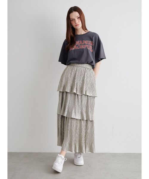 CALNAMUR(カルナムール)の「グリッターティアードスカート(スカート・レディース・シルバー/ピンク/グリーン・SMALL/MEDIUM)」の9枚目の写真