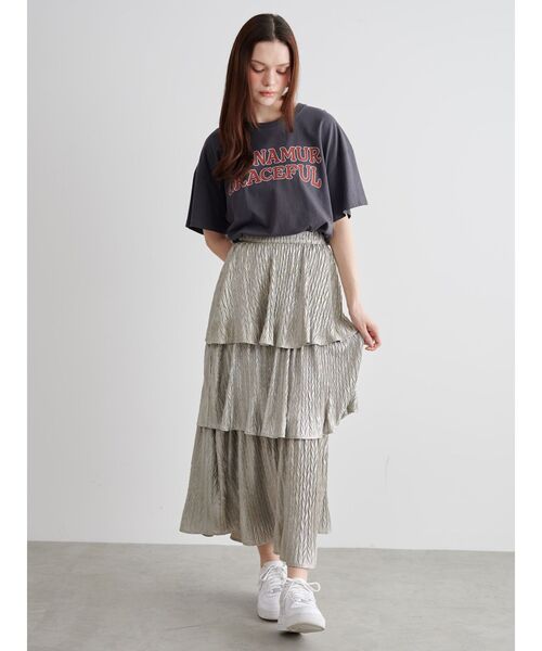 CALNAMUR(カルナムール)の「グリッターティアードスカート(スカート・レディース・シルバー/ピンク/グリーン・SMALL/MEDIUM)」の10枚目の写真