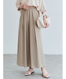 シフォン タック ワイド パンツ
