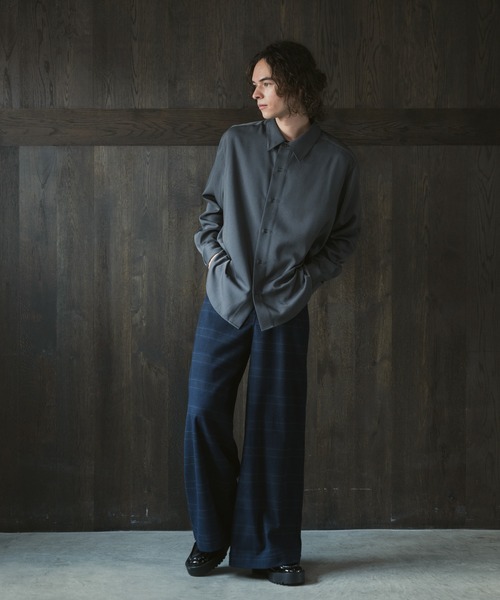 CASPER JOHN(キャスパージョン)の「Check baggy slacks/チェックバギースラックス(スラックス・メンズ・ネイビー/ブラウン/グレー・LARGE/MEDIUM/SMALL/X-SMALL)」の18枚目の写真