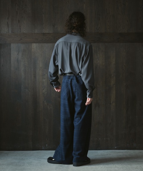 CASPER JOHN(キャスパージョン)の「Check baggy slacks/チェックバギースラックス(スラックス・メンズ・ネイビー/ブラウン/グレー・LARGE/MEDIUM/SMALL/X-SMALL)」の19枚目の写真