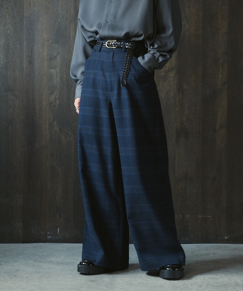 CASPER JOHN(キャスパージョン)の「Check baggy slacks/チェックバギースラックス(スラックス・メンズ・ネイビー/ブラウン/グレー・LARGE/MEDIUM/SMALL/X-SMALL)」の17枚目の写真