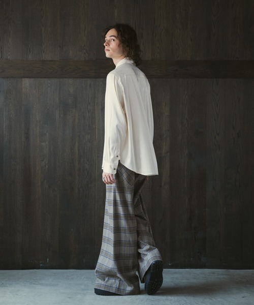 CASPER JOHN(キャスパージョン)の「Check baggy slacks/チェックバギースラックス(スラックス・メンズ・ネイビー/ブラウン/グレー・LARGE/MEDIUM/SMALL/X-SMALL)」の10枚目の写真