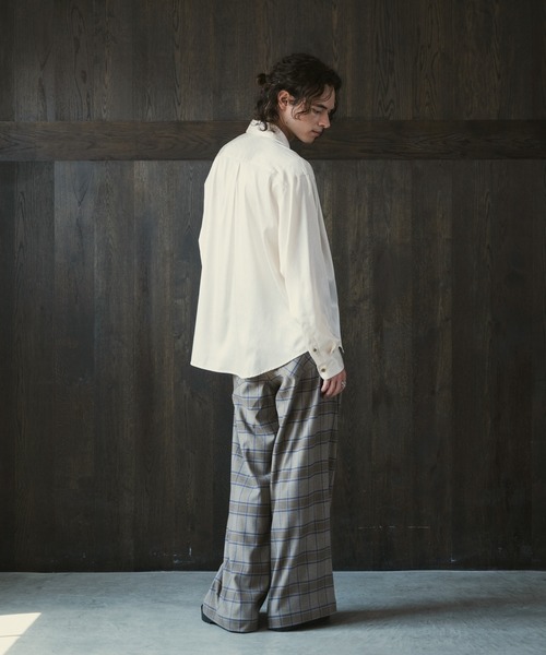 CASPER JOHN(キャスパージョン)の「Check baggy slacks/チェックバギースラックス(スラックス・メンズ・ネイビー/ブラウン/グレー・LARGE/MEDIUM/SMALL/X-SMALL)」の11枚目の写真